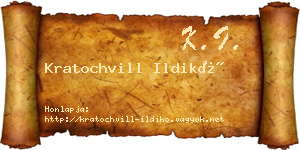 Kratochvill Ildikó névjegykártya